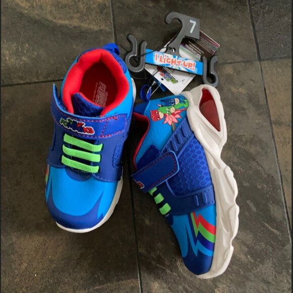 PJ Masks Toddler Little Kids Boy Girl Light Up Athletic Sneaker Shoes Size 7 New - Picture 6 of 6